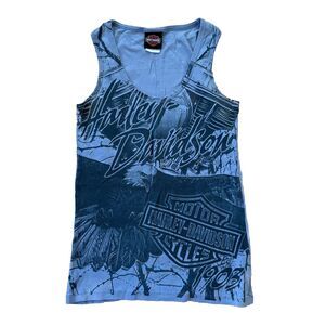Harley-Davidson Women's Latitude All Over Print Sleeveless Tank Top Large